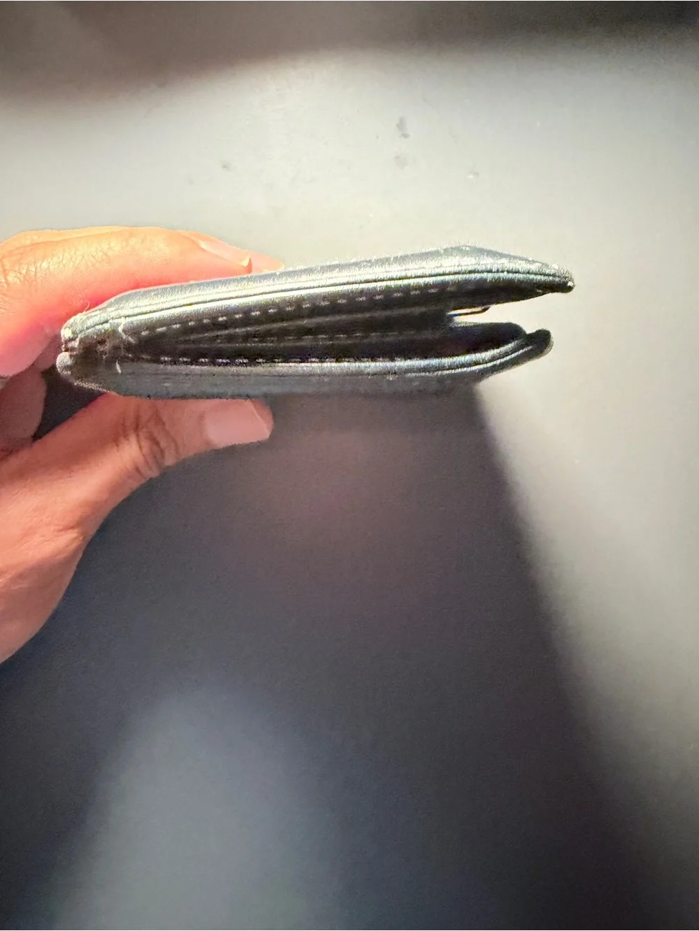 Classic Navy Leather Bifold Wallet